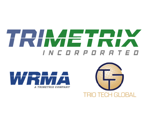 Family of logos with TriMetrix (parent), WRMA, and TrioTech Global.
