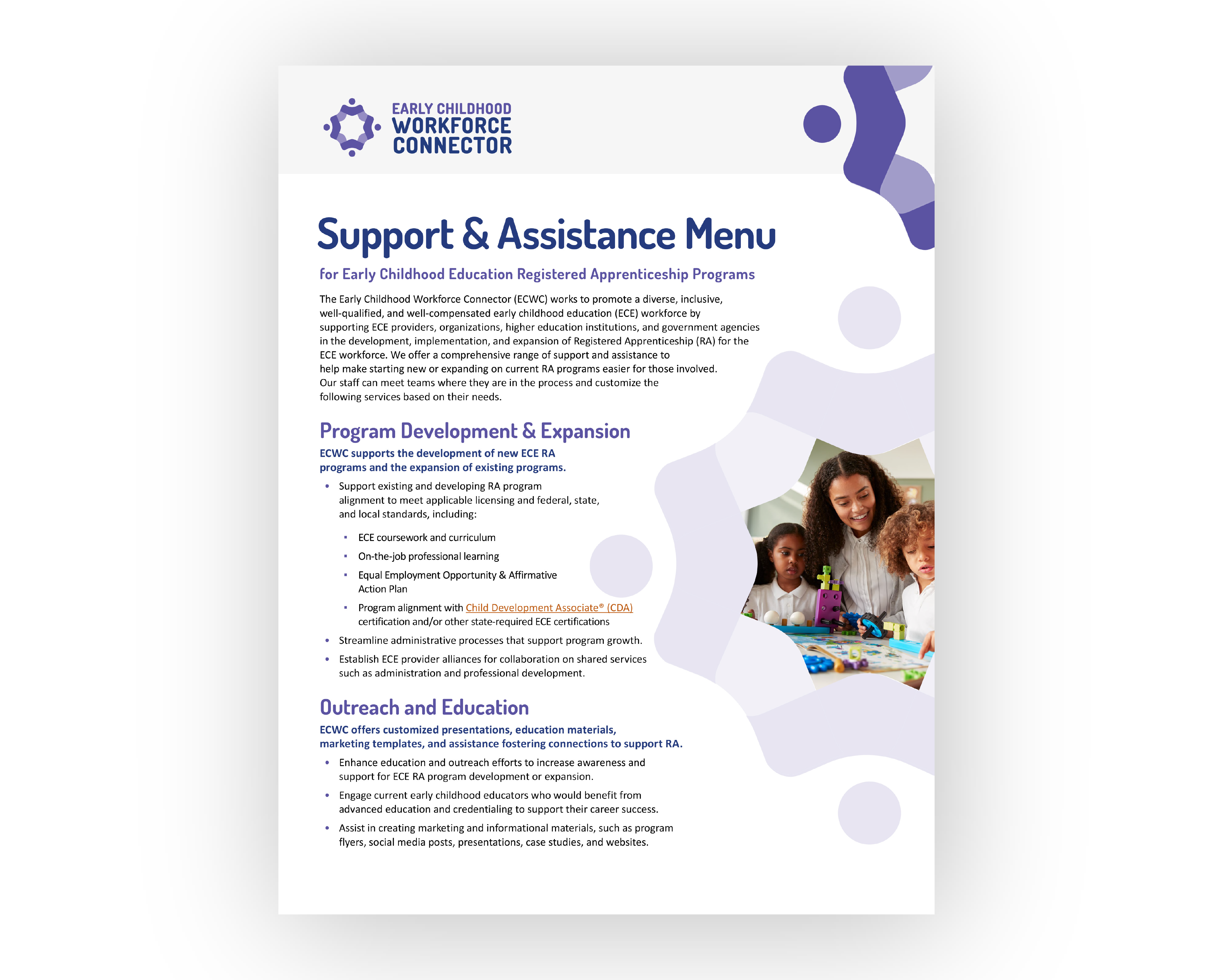 Early Childhood Workforce Connector document.
