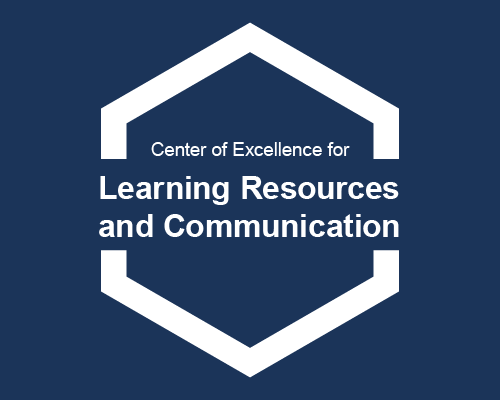 Logo for Center of Excellence for Learning Resources and Communication.