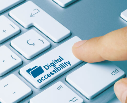 marketing image showing a keyboard key for digital accessibility