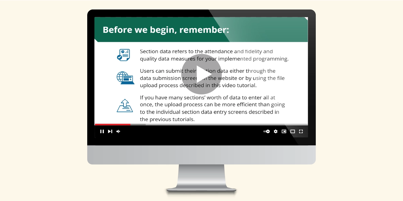 Example of OPA "How-to Video" on computer monitor.